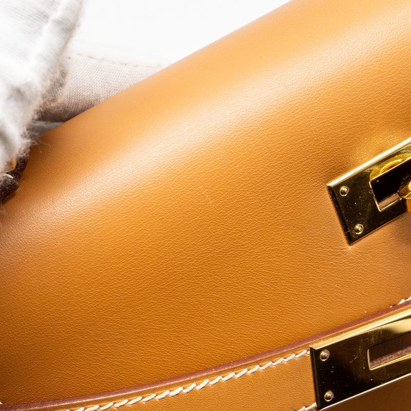 Hermes Kelly 28 Butler Nature Sable GHW Stamp Square D