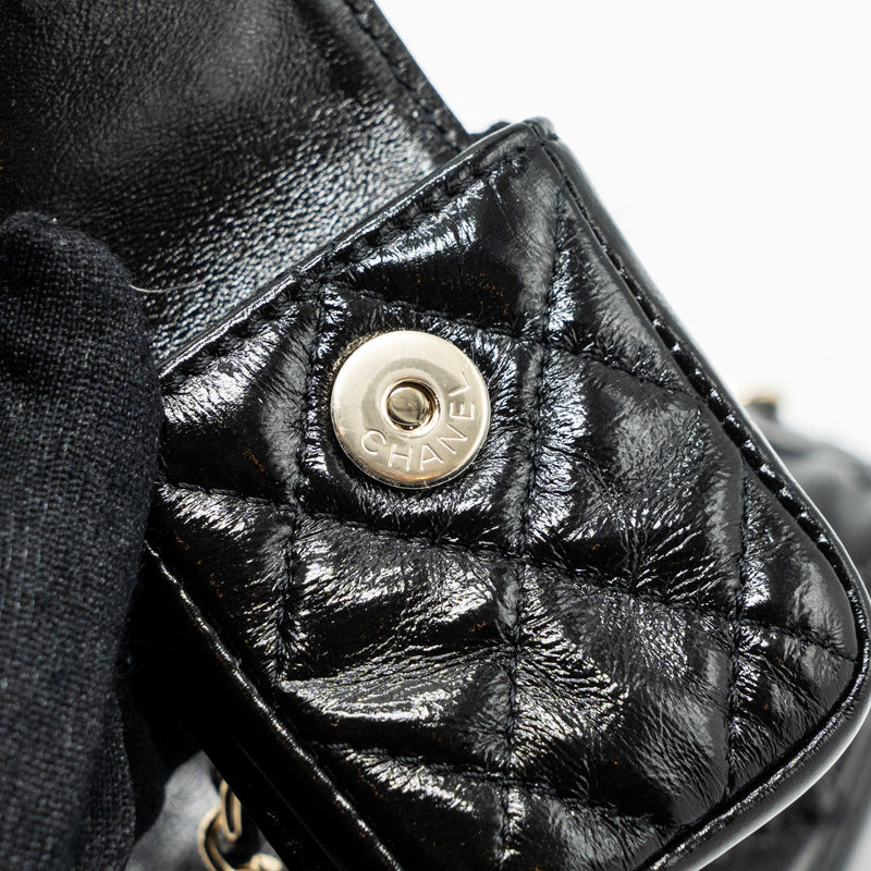 Chanel 22A Backpack Patent Black LGHW (Microchip)