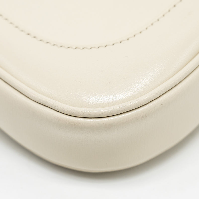 Gucci Jackie 1961 Mini Shoulder Bag Calfskin WHITE GHW