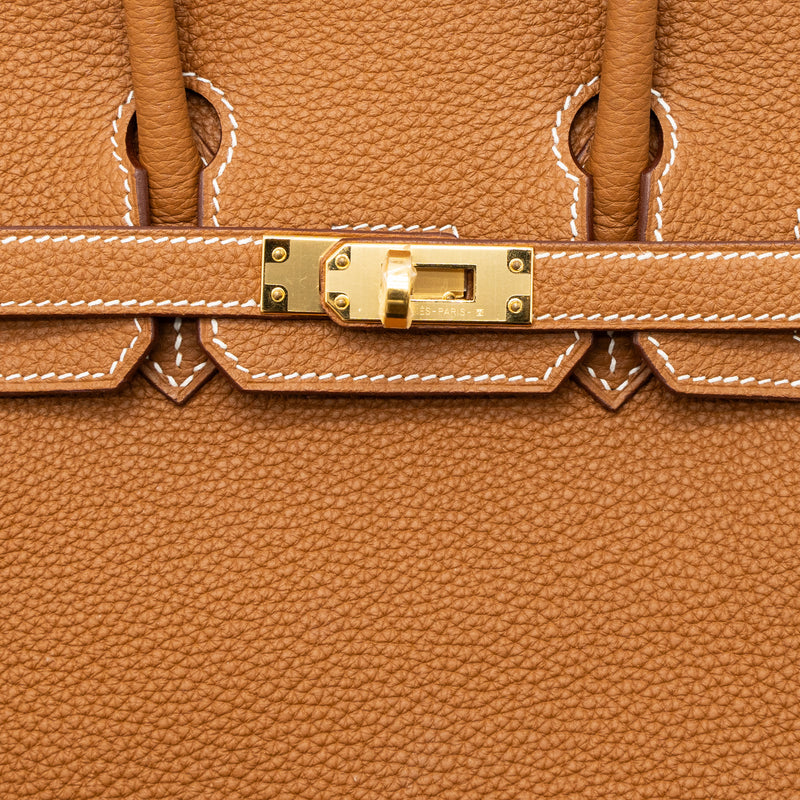 Hermes Birkin 25 Togo Gold GHW Stamp Y
