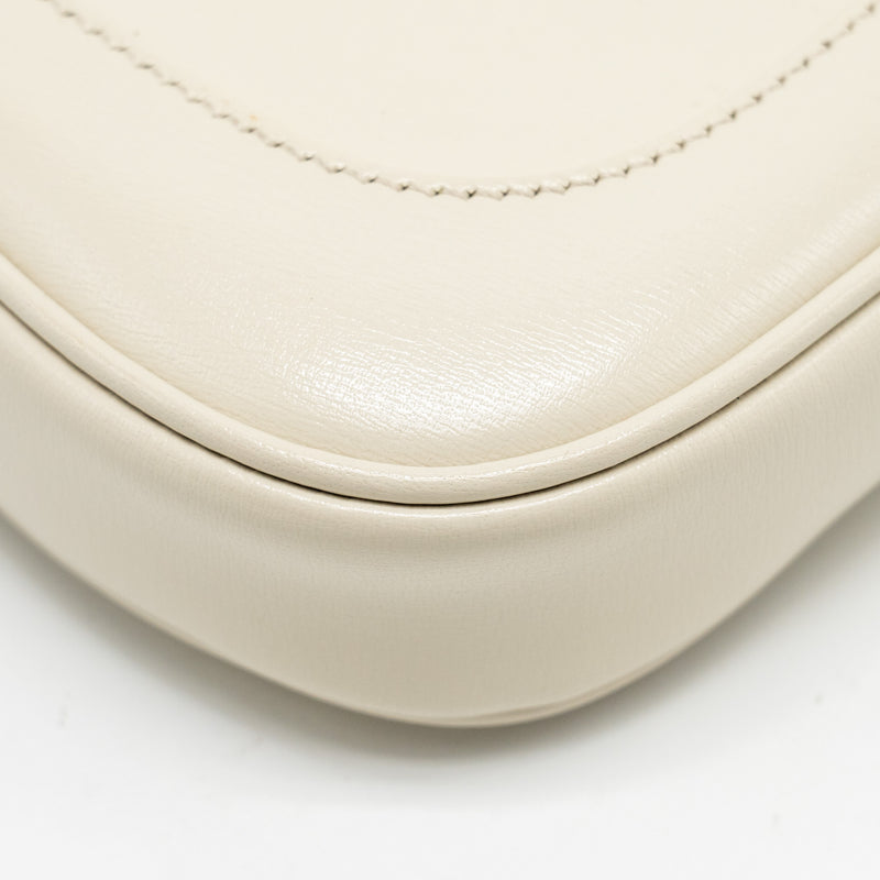 Gucci Jackie 1961 Mini Shoulder Bag Calfskin WHITE GHW