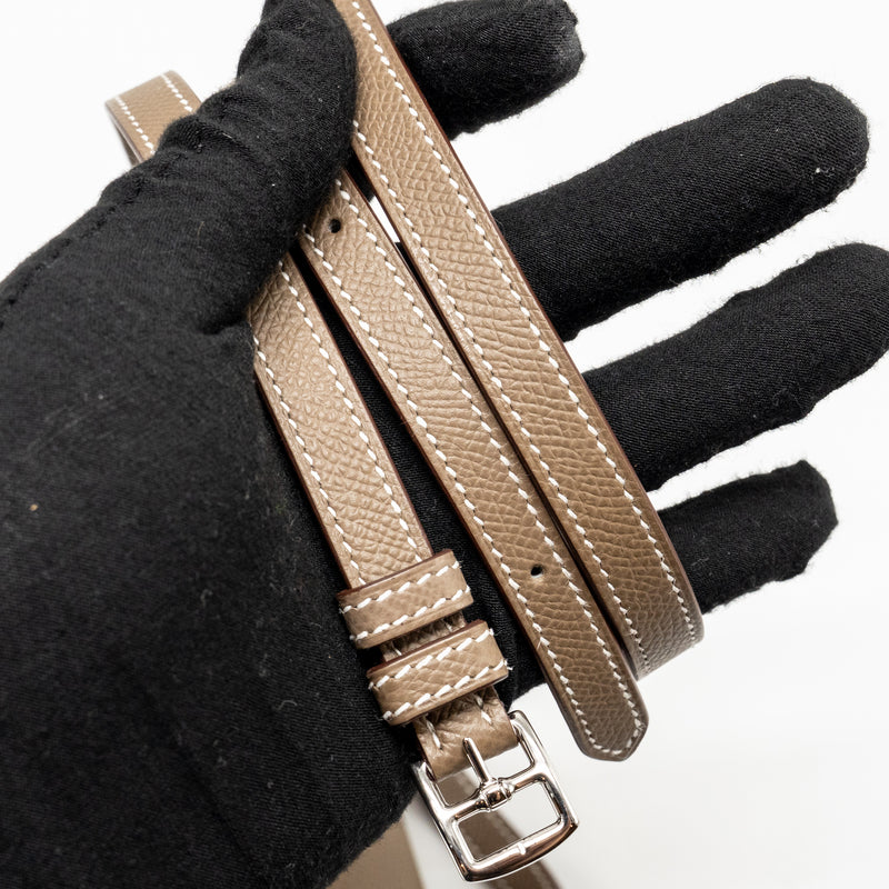 Hermes Hermesnap Epsom Etoupe SHW Stamp K