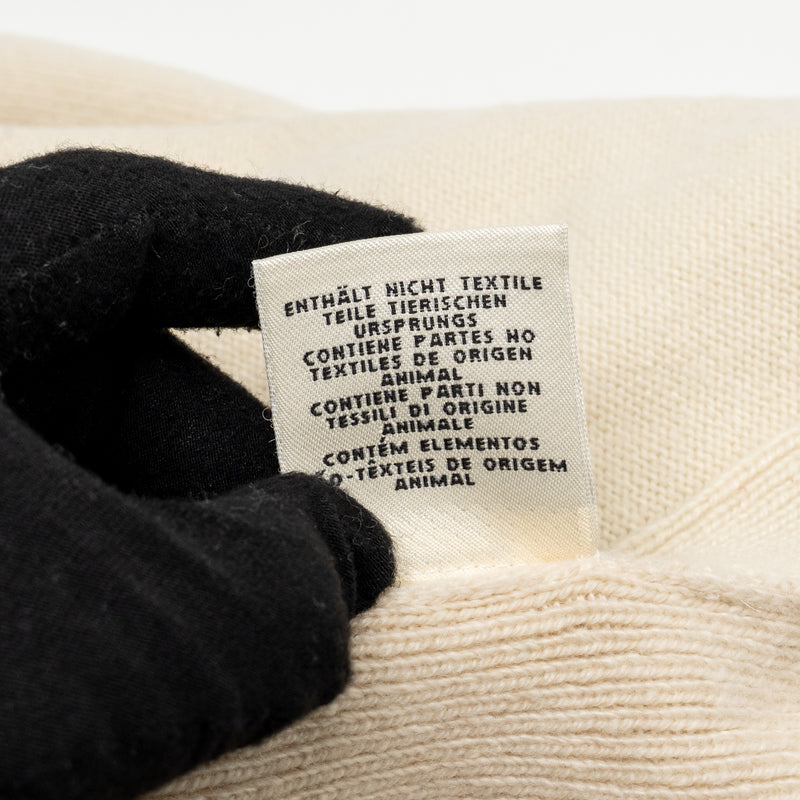 Hermes size 42 long cashmere cardigan beige