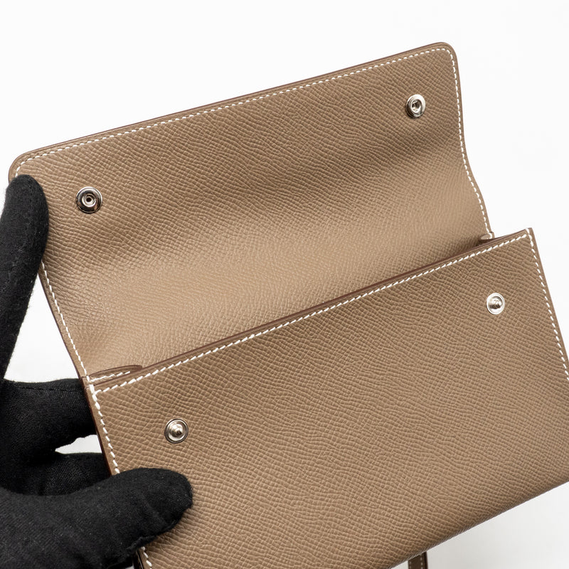 Hermes Hermesnap Epsom Etoupe SHW Stamp K