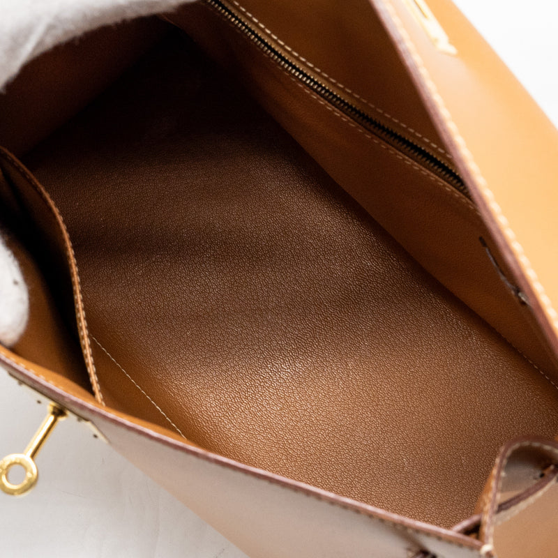 Hermes Kelly 28 Butler Nature Sable GHW Stamp Square D