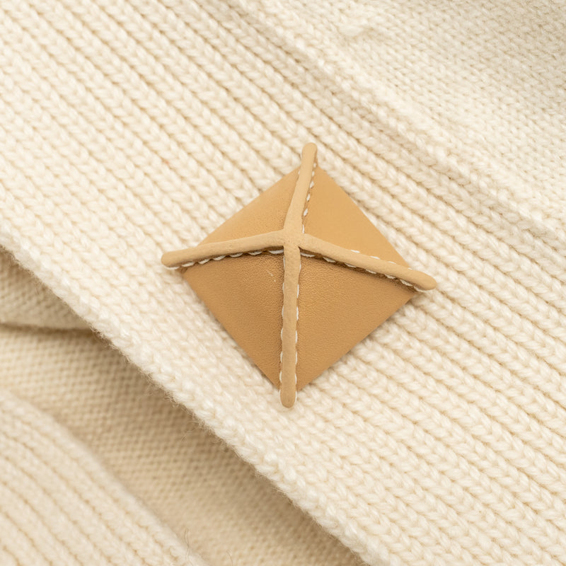 Hermes size 42 long cashmere cardigan beige
