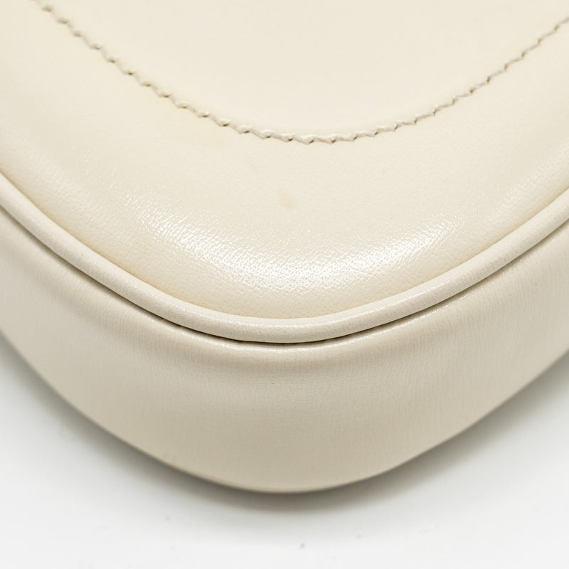 Gucci Jackie 1961 Mini Shoulder Bag Calfskin WHITE GHW