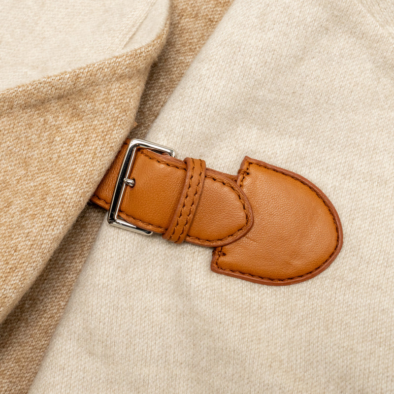 Hermes size 36 long cashmere coat beige