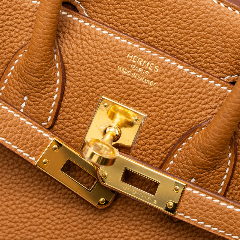 Hermes Birkin 25 Togo Gold GHW Stamp Y