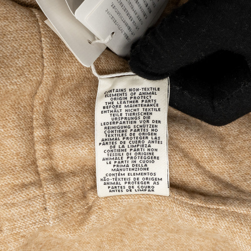 Hermes size 36 long cashmere coat beige