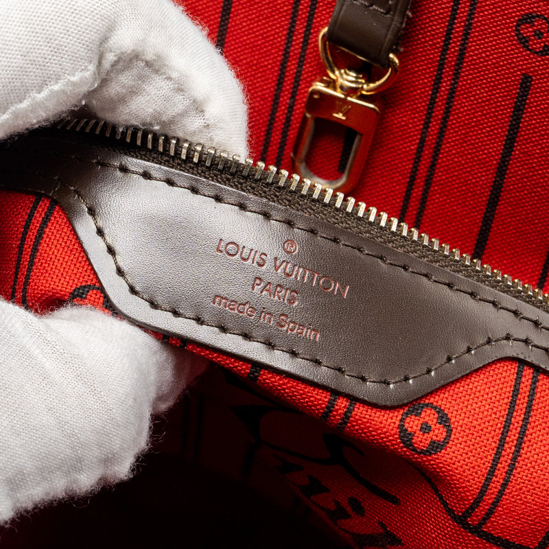 Louis Vuitton Neverfull MM denier ebene canvas GHW