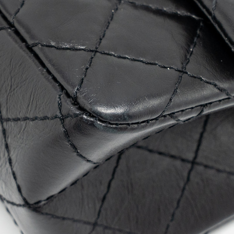 Chanel Small 2.55 Reissue Flap Bag Aged Calfskin Black SHW (Microchip)