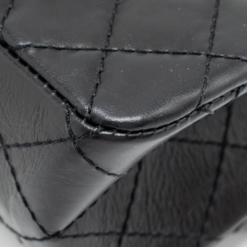 Chanel Small 2.55 Reissue Flap Bag Aged Calfskin Black SHW (Microchip)