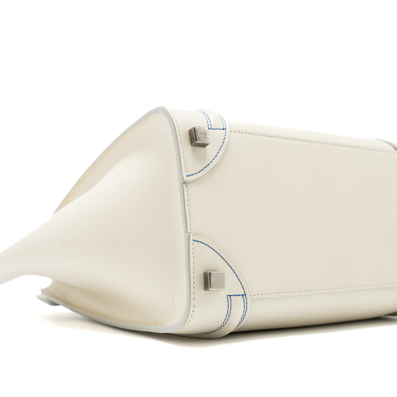Celine Micro Luggage Bag Calfskin White SHW
