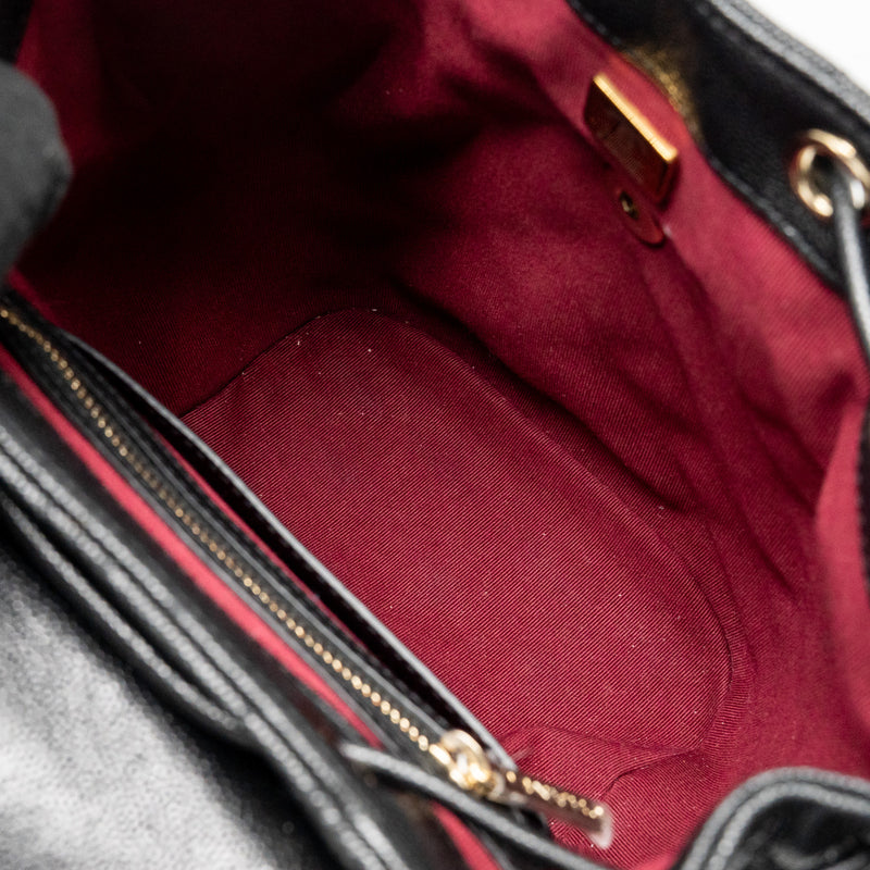 Chanel Quilted Mini Backpack Caviar Black LGHW (Microchip)