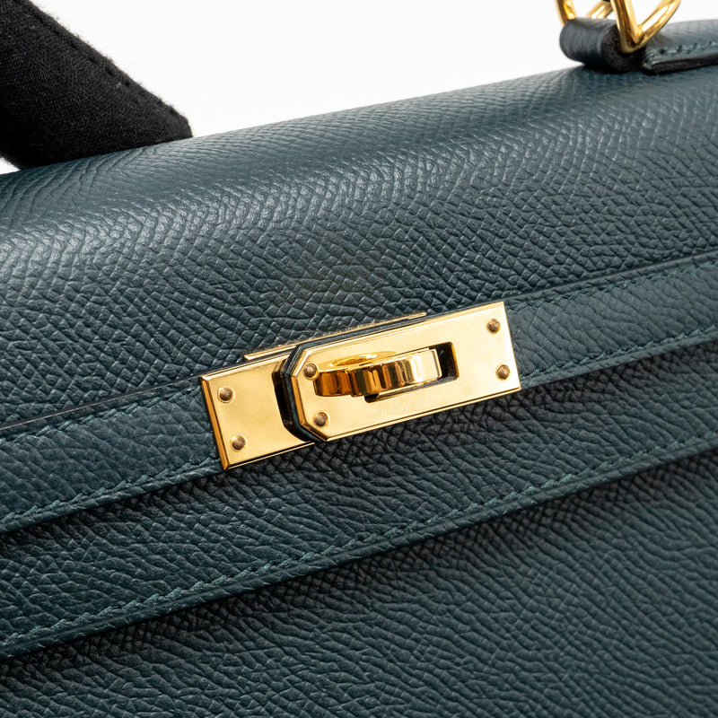 Hermes Kelly 25 Epsom Vert Cypress GHW Stamp C