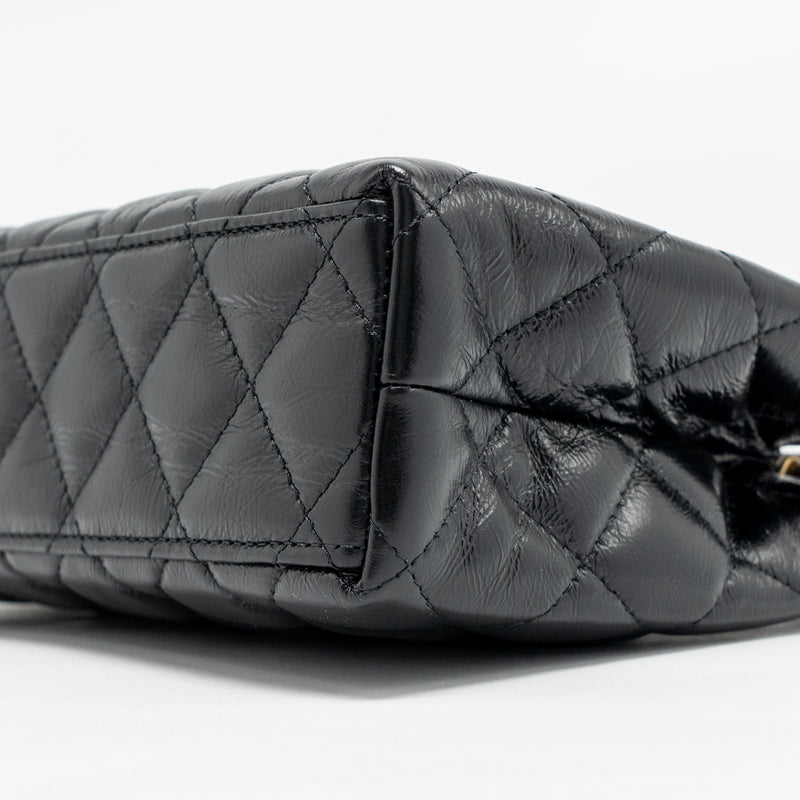 Chanel Mini Kelly Shopping Tote Bag Calfskin Black GHW (Microchip)