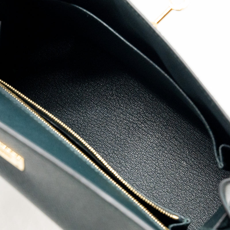 Hermes Kelly 25 Epsom Vert Cypress GHW Stamp C
