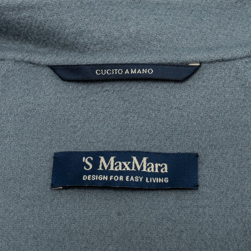 ‘S Max Mara Size 32 Arona Coat Virgin Wool Grey