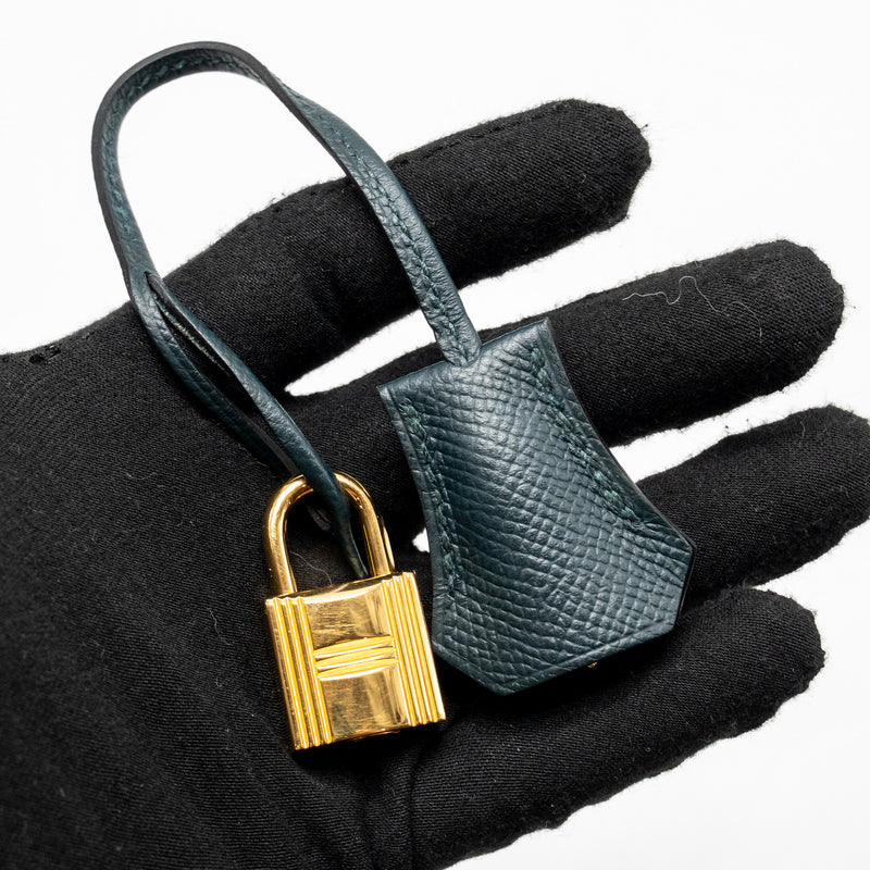 Hermes Kelly 25 Epsom Vert Cypress GHW Stamp C