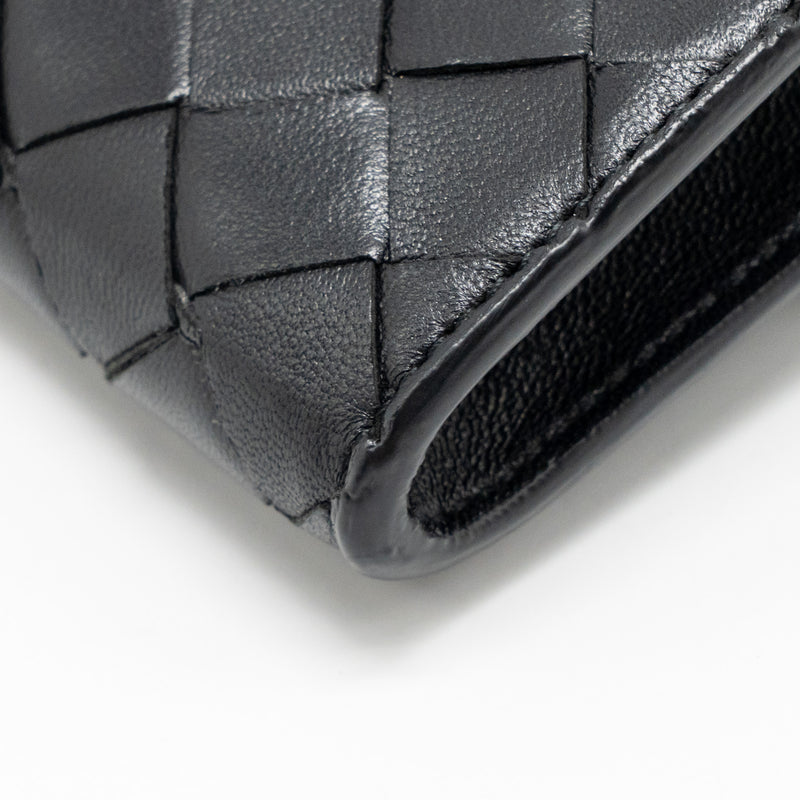Bottega Veneta Andiamo Clutch Intrecciato Calfskin Black GHW