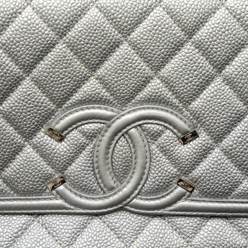 Chanel Filigree Flap Bag Caviar Silver SHW