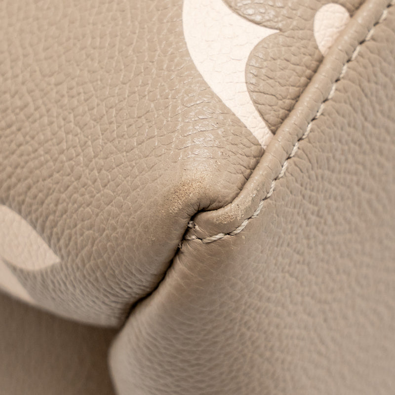Louis Vuitton Petit Palais Bag Bicolour Monogram Empreinte Leather Tourterelle/Creme GHW