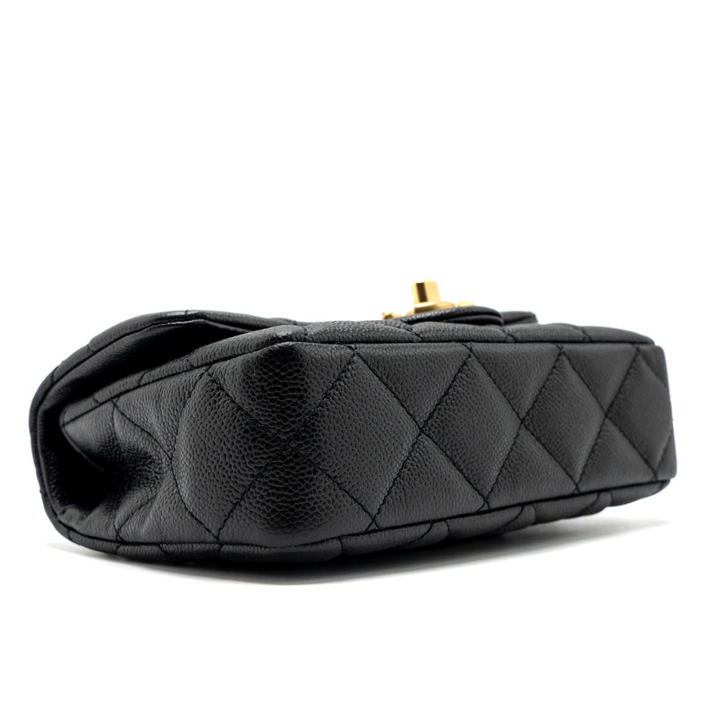 Chanel 23p Mini Coco Love Flap Bag Caviar Black GHW(Microchip)