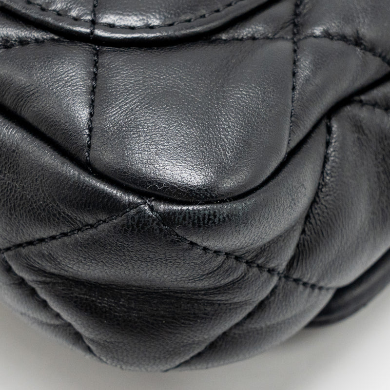 Chanel 22s Giant Chain Mini Flap Bag Lambskin Black Brushed GHW (microchip)