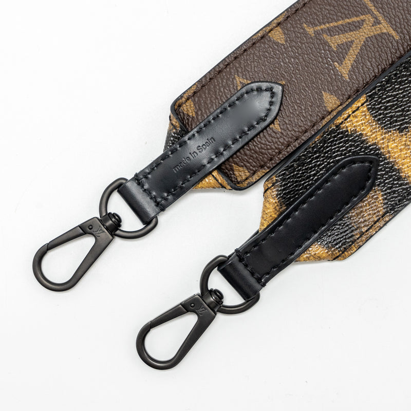 Louis Vuitton Leopard Shoulder Strap Monogram Canvas Multicolour with Black Hardware