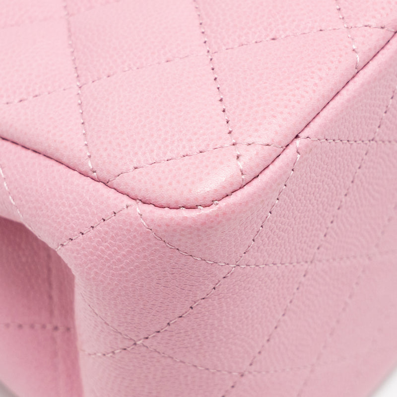 Chanel Mini Bucket hobo bag caviar pink LGHW (microchip)