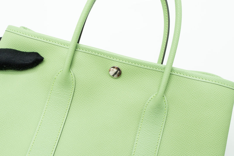 Hermes Garden Party 30 Epsom Vert Criquet SHW Stamp U