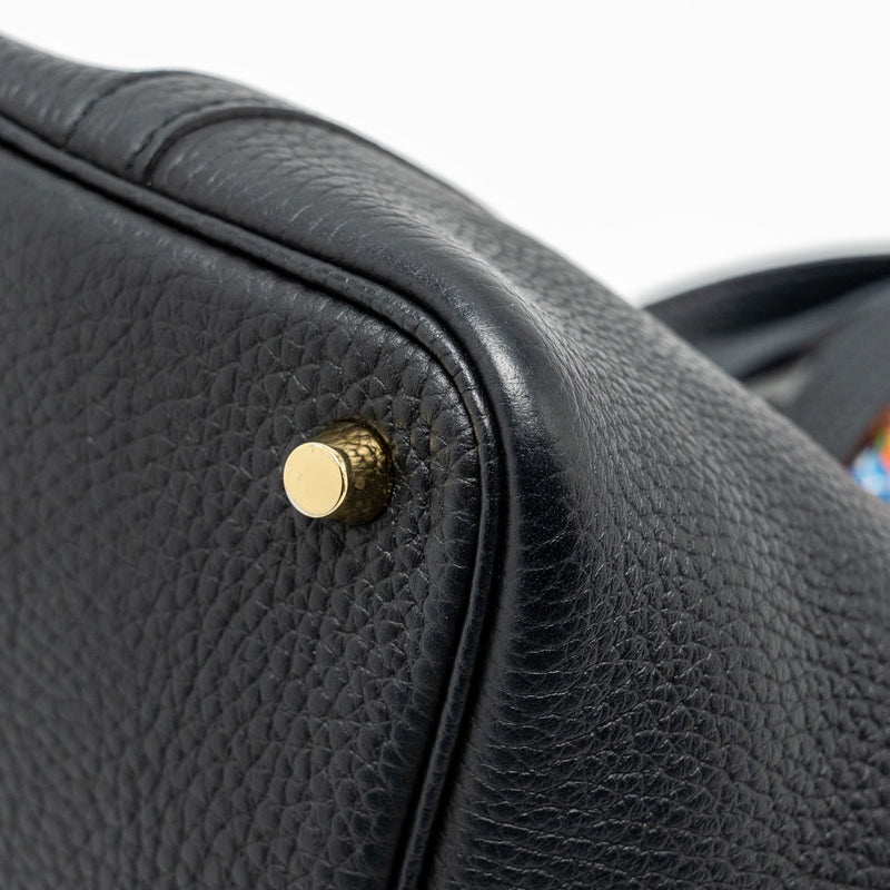 Hermes Picotin 18 Lock Bag Clemence Black GHW Stamp Y