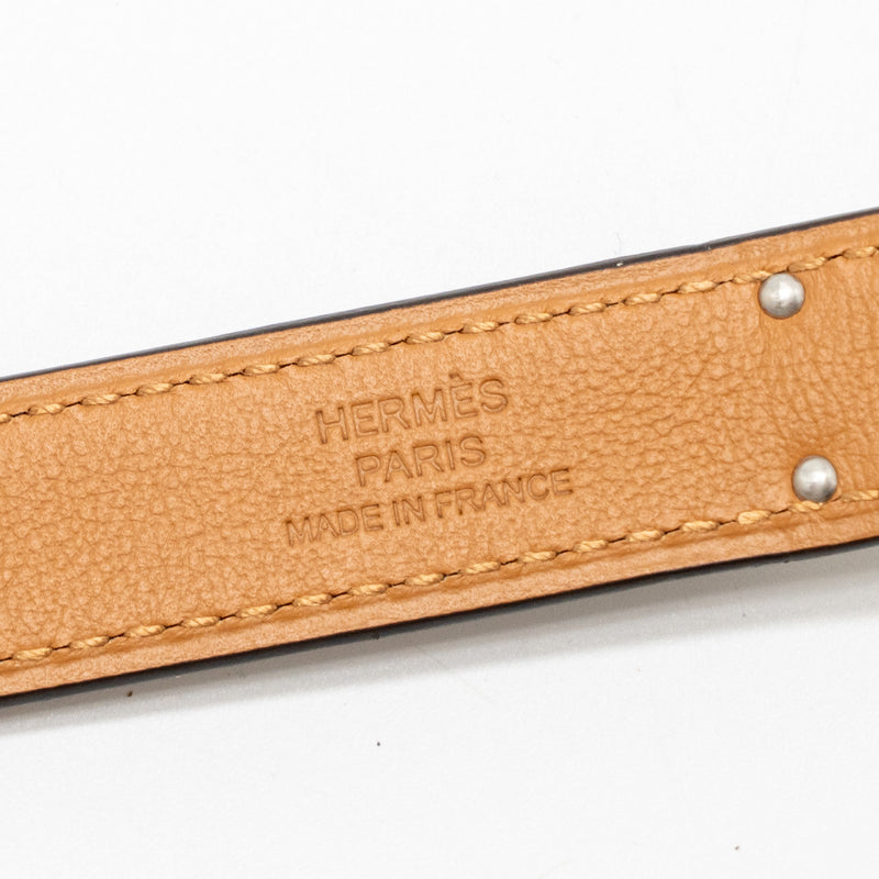 Hermes Kelly 18 Belt Epsom Etoupe SHW Stamp W