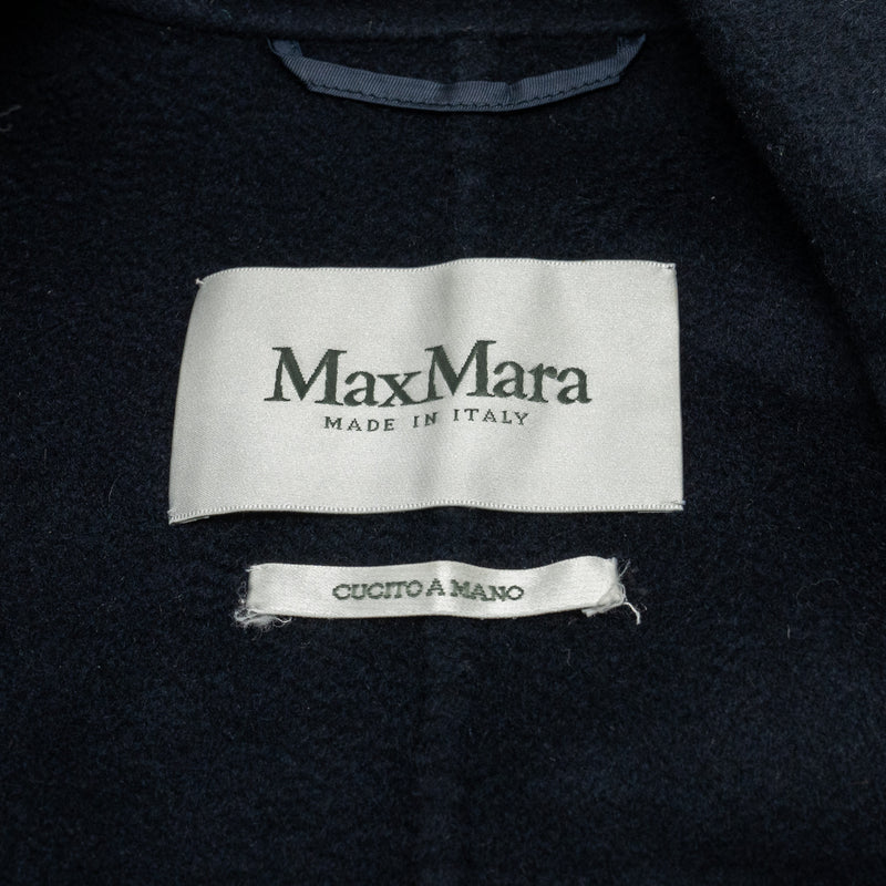 Max Mara Size 32 Goloso Coat Cashmere Navy