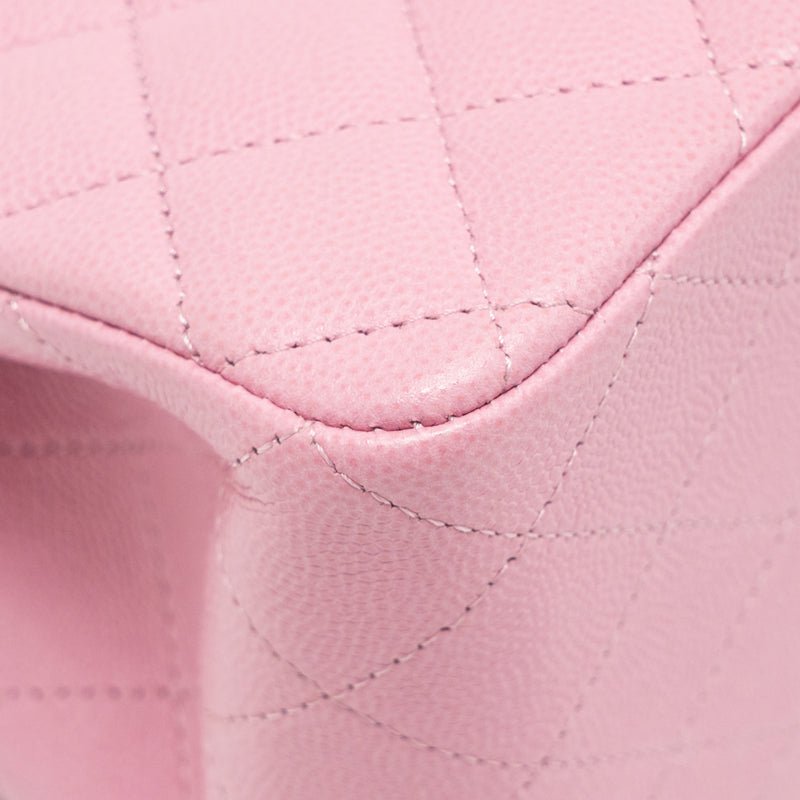 Chanel Mini Bucket hobo bag caviar pink LGHW (microchip)