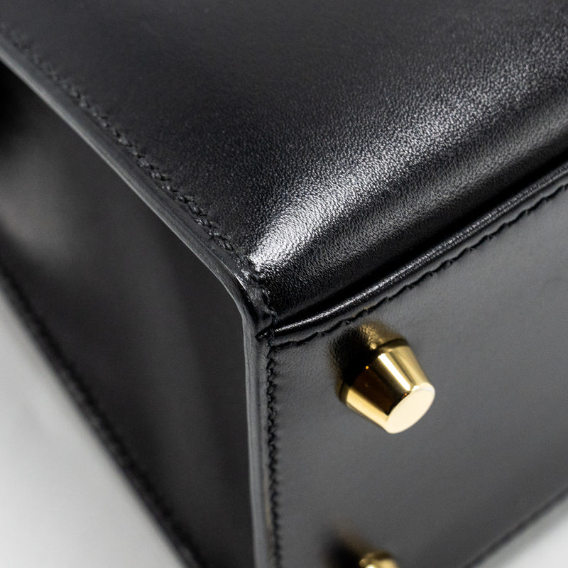 Hermes Kelly 25 Box Black GHW Stamp D