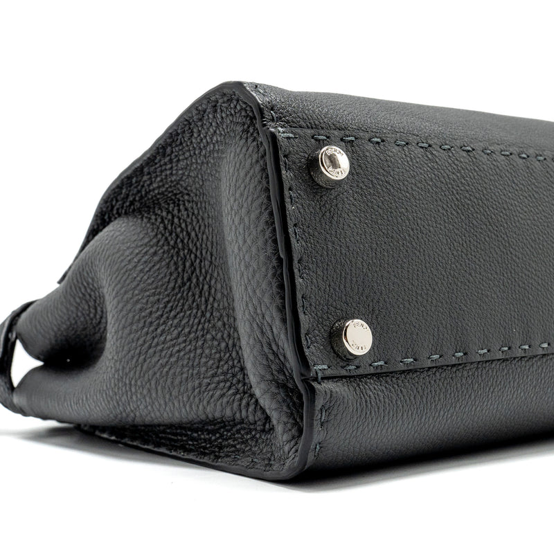 Fendi Medium Peekaboo Bag Selleria Leather Black SHW