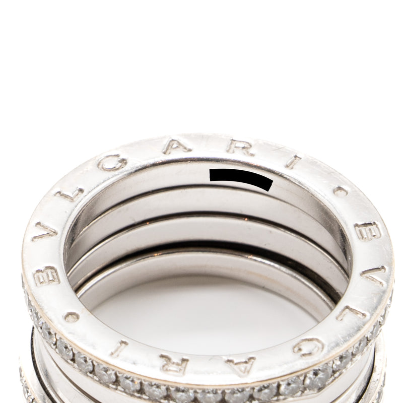 Bvlgari b.zero 1 size 57 four bands ring white gold, diamonds