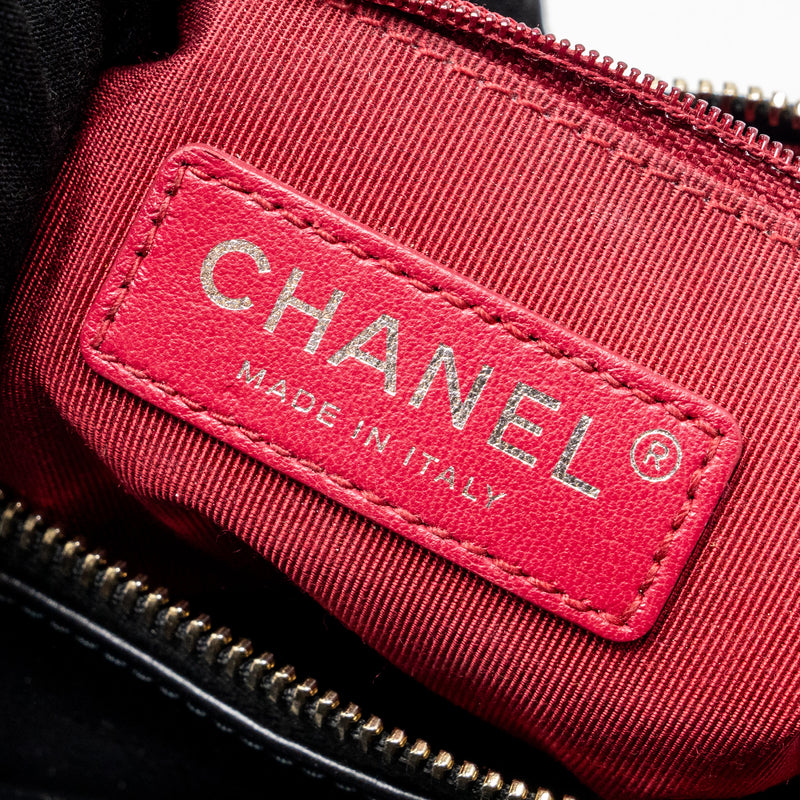 Chanel Small Gabrielle Hobo Bag Aged Calfskin Black Multicolour Hardware