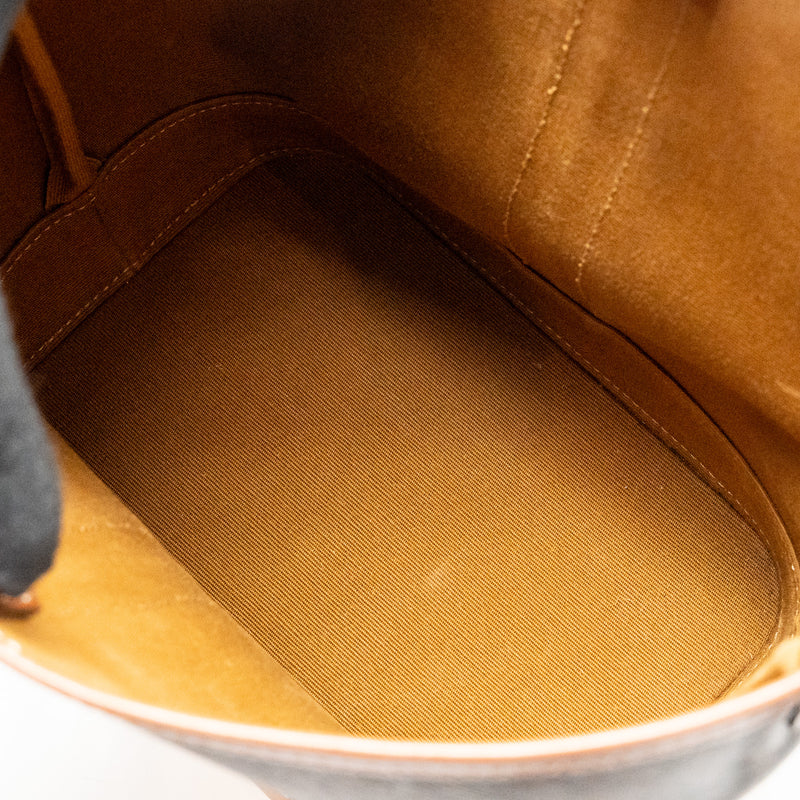 CELINE Small Bucket Bag Triomphe Canvas/ Leather GHW