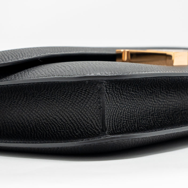HERMES Constance Elan Epsom Black RGHW Stamp W