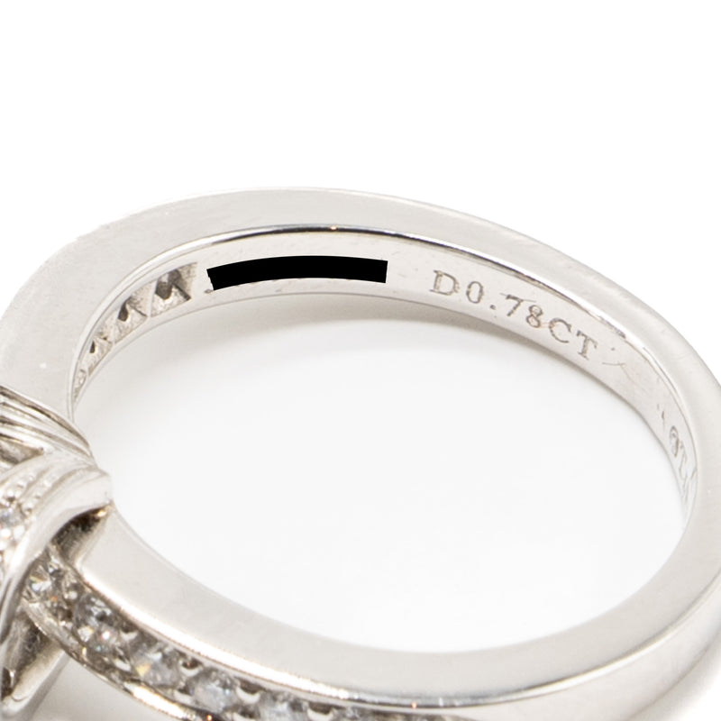 Tiffany size ~us4 Diamond Ring 0.78CT H Color VVS2