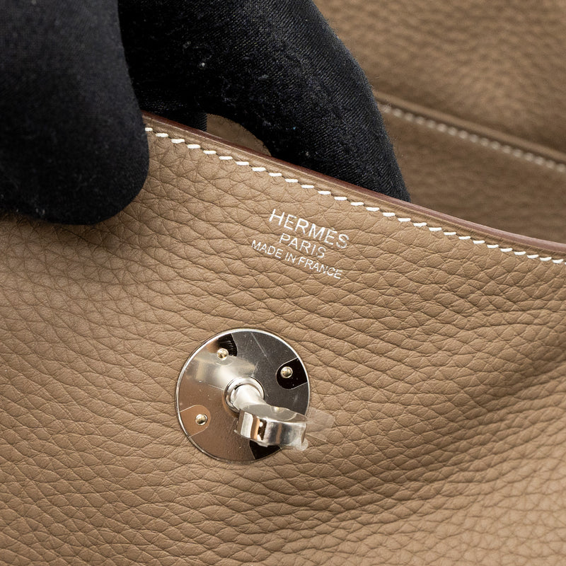 Hermes Lindy 30 Clemence Etoupe SHW Stamp Y