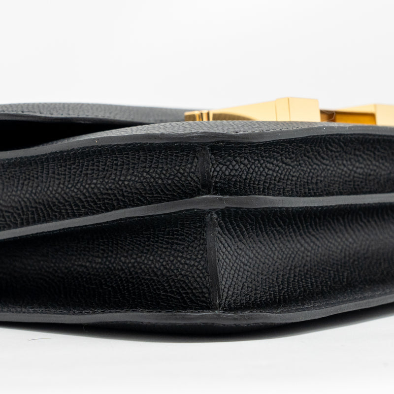 Hermes Mini Constance epsom black GHW stamp K