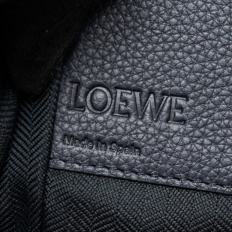Loewe medium hammock bag grained calfskin dark blue GHW