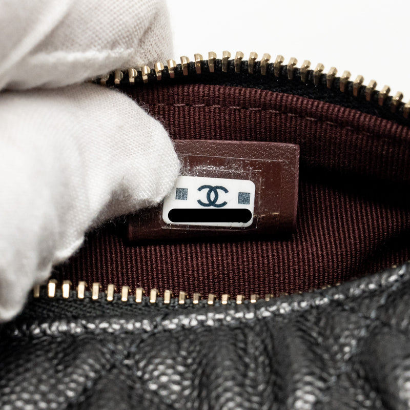 Chanel Quilted Hobo Bag Caviar Black GHW (Microchip)