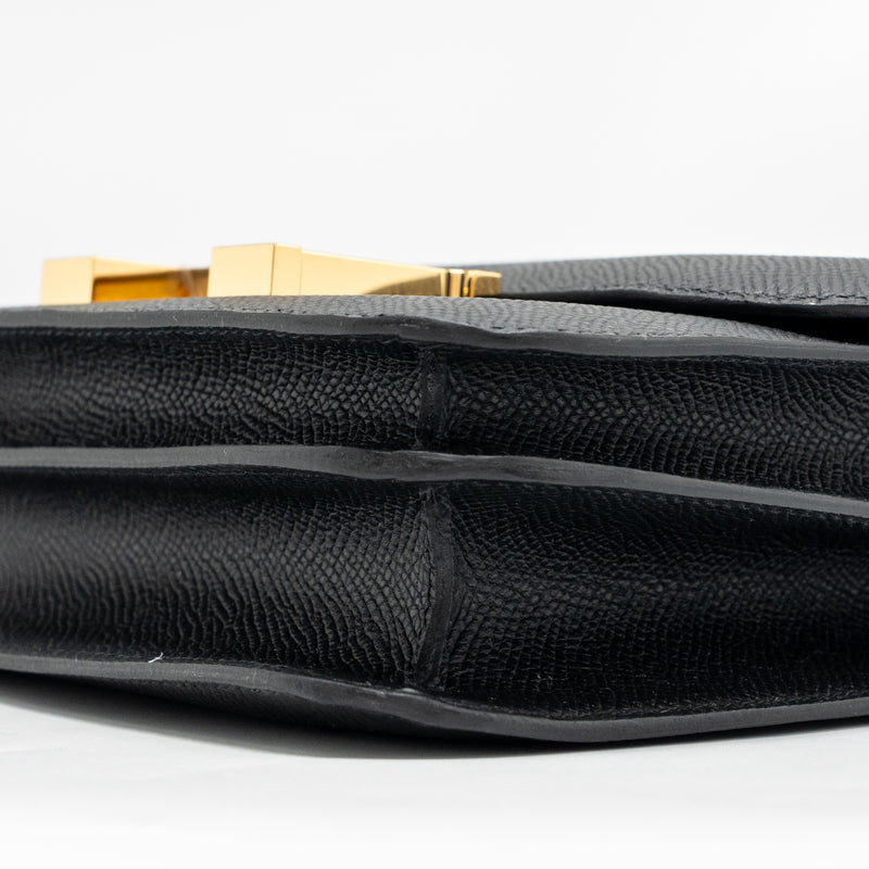Hermes Mini Constance epsom black GHW stamp K