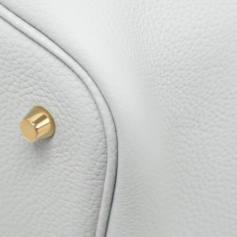 Hermes Picotin 22 Lock Bag Clemence Blue Pale GHW Stamp B
