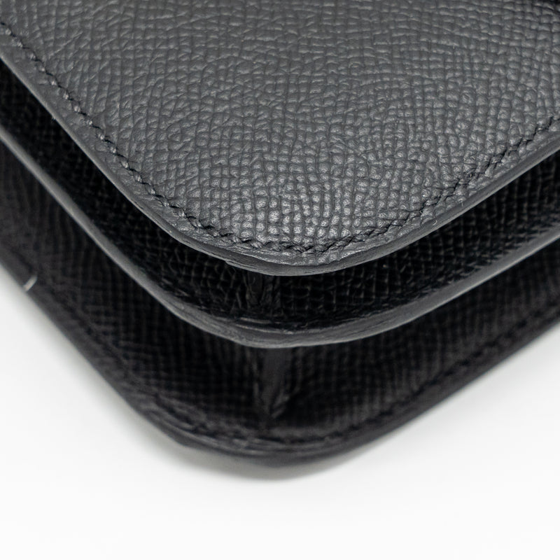 Hermes Mini Constance epsom black GHW stamp K